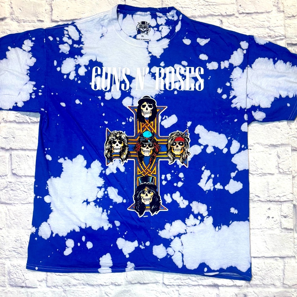 GUNS N' ROSES Blue Tye dye Shirt Mens XL - NWOT